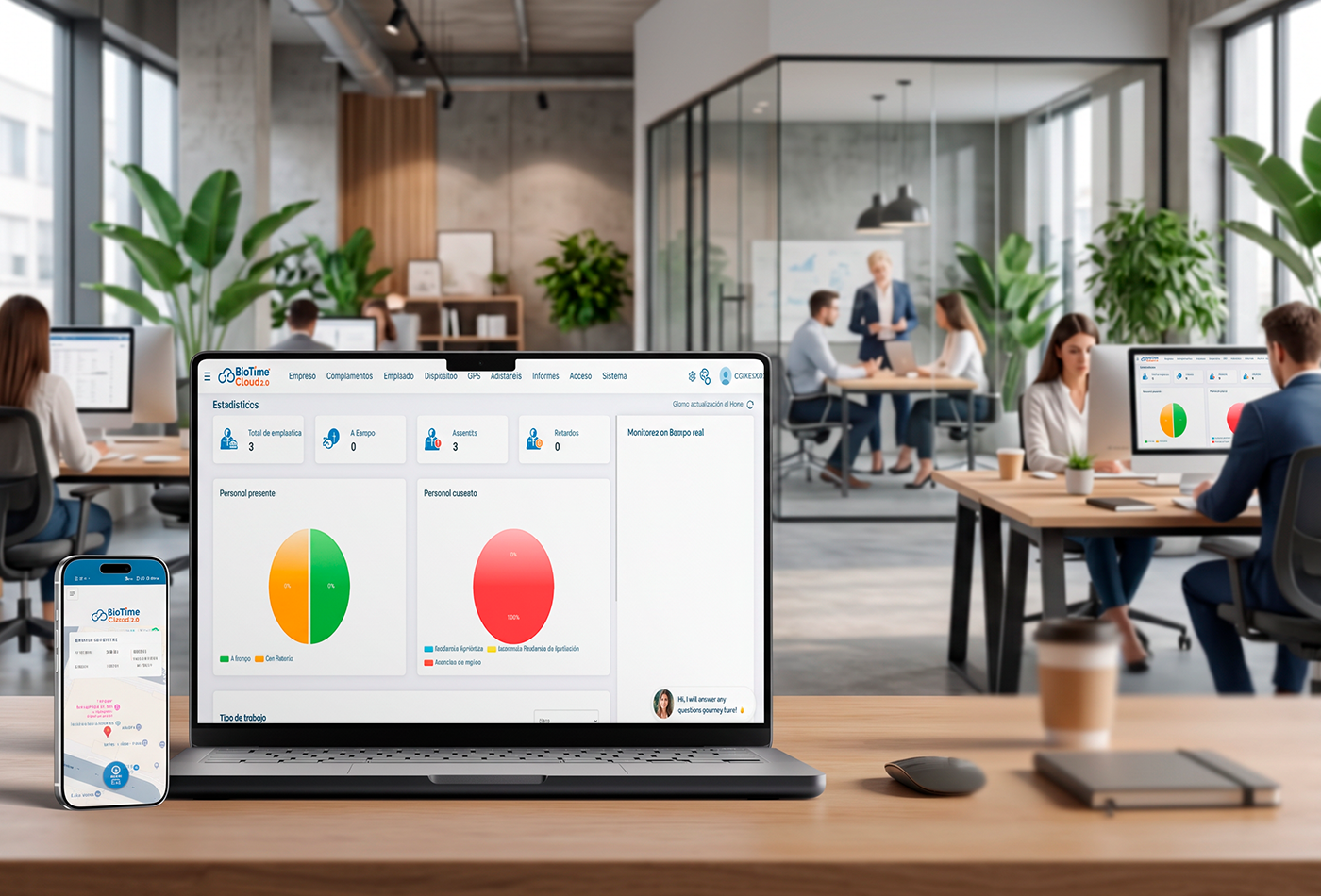 BioTime Cloud 2.0 - Para empresas y organizaciones que requieren gestionar horarios, incidencias y asistencia de múltiples sedes en tiempo real sin infraestructura física.